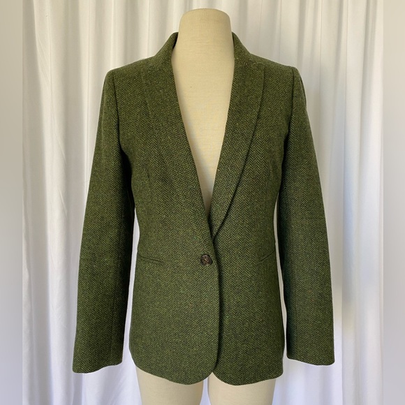 J. Crew Jackets & Blazers - J. Crew Olive Green Wool Blazer